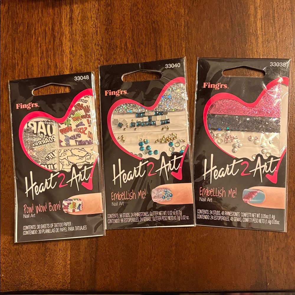 Fing'rs Heart 2 Art Nail Art Set - 3 pack!